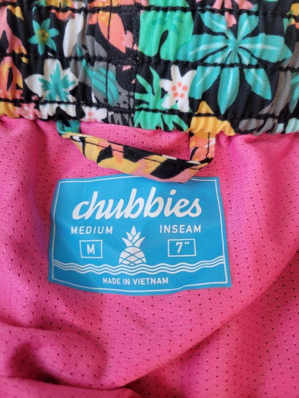 Chubbies The Bloomerangs 7” Swim Trunks Parrot Mens Medium